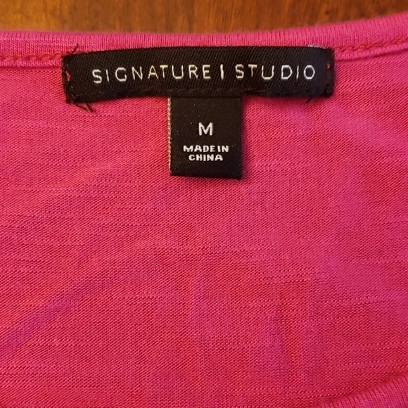 Signature Studio Halter Tank Top Hot Pink EUC M - Picture 4 of 12